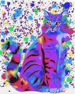 Animal Cat Paint By Numbers Canvas Wall Set PBNCATN23