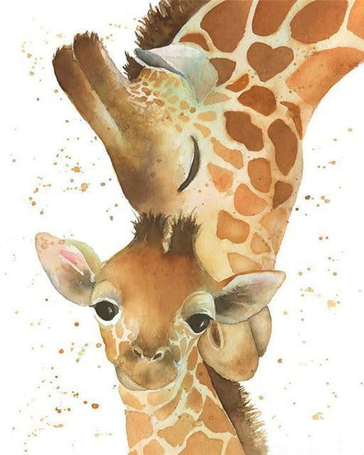 Animal Cerf Girafe Peintures Par Numéros PBNDEERL60