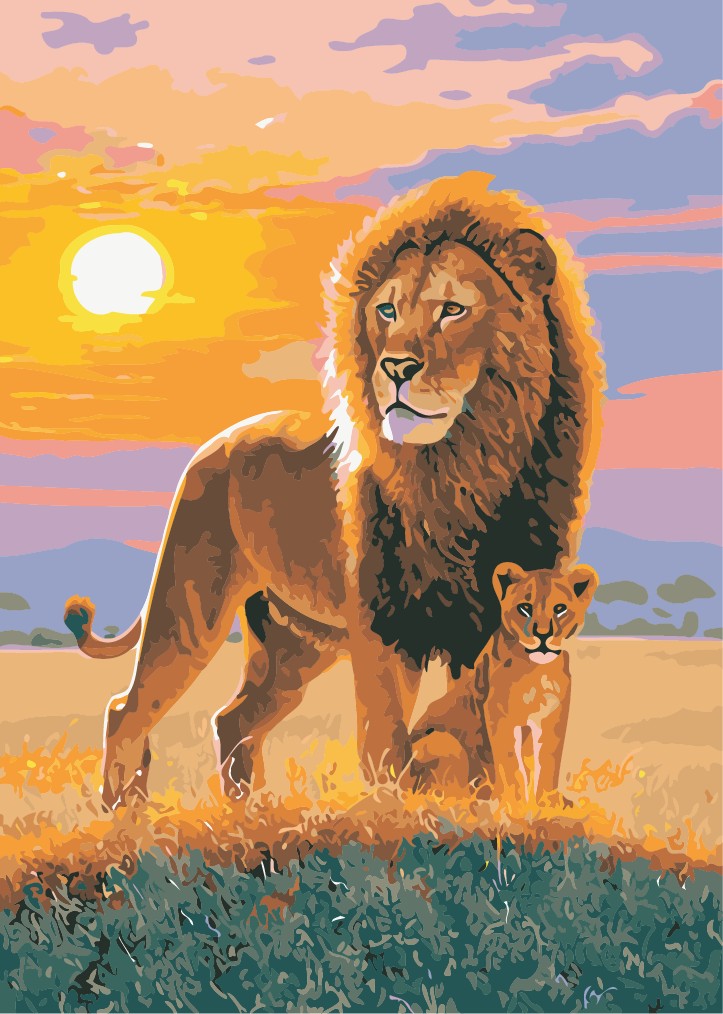 Animal Lion Peintures Par Numéros PBNLIONL67