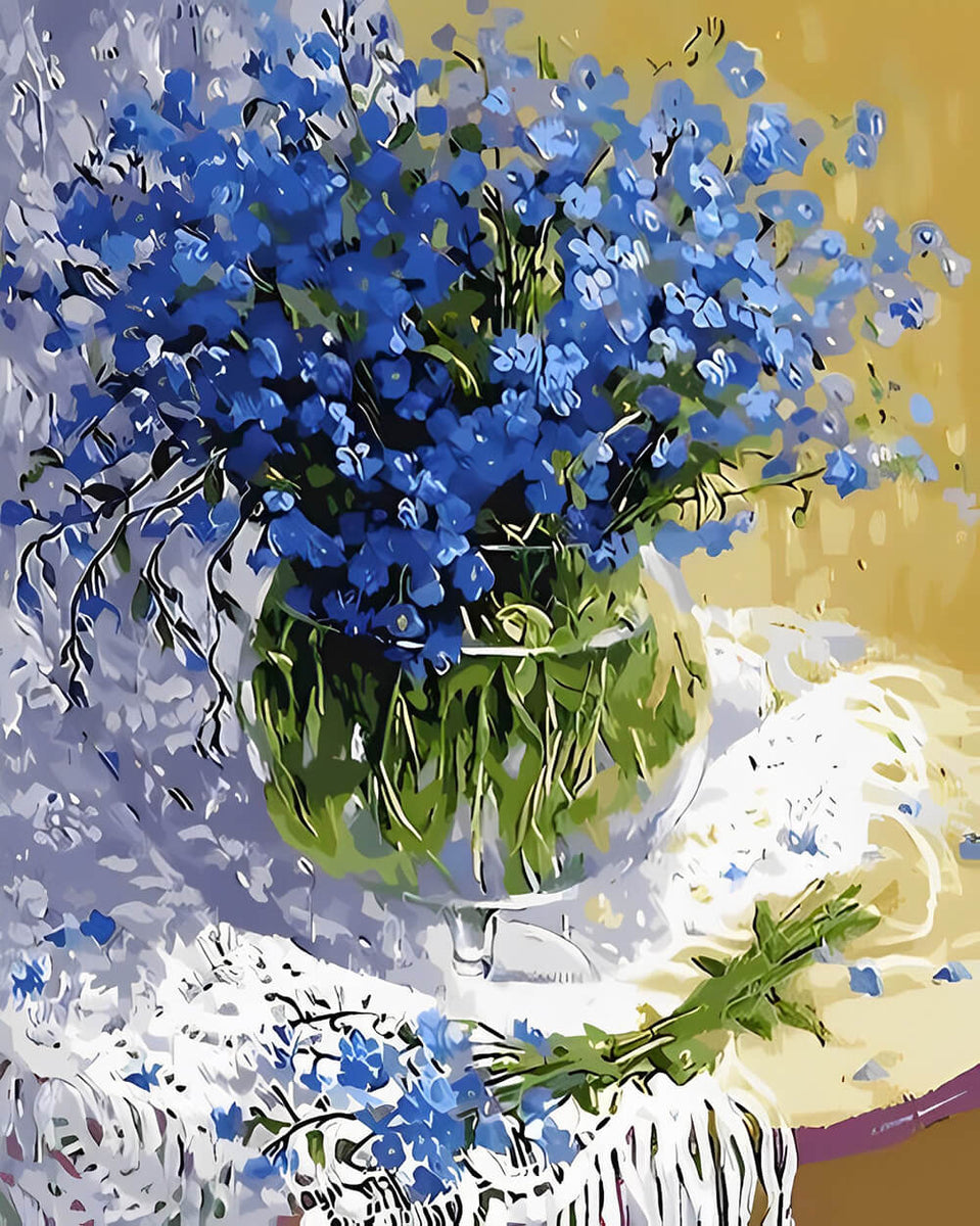 Kit Peinture Par Numéros Fleur Toile Pré-imprimée Gutluz Peinture Par Numéros Pour Adultes - Paint By Numbers Peinture Numero Adulte Paysage - 8