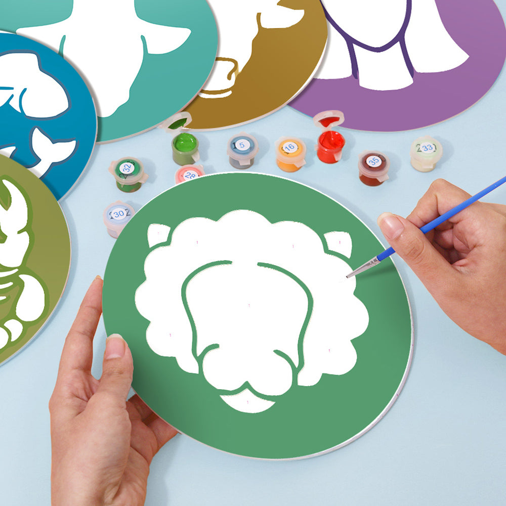 12 Pièces Sets de Table Logo Constellation Cartoon Peinture par Numéros