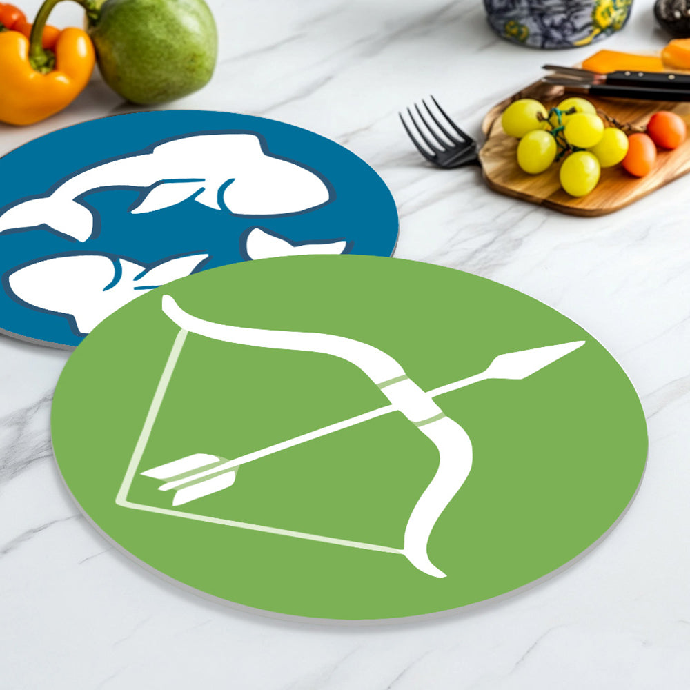 12 Pièces Sets de Table Logo Constellation Cartoon Peinture par Numéros
