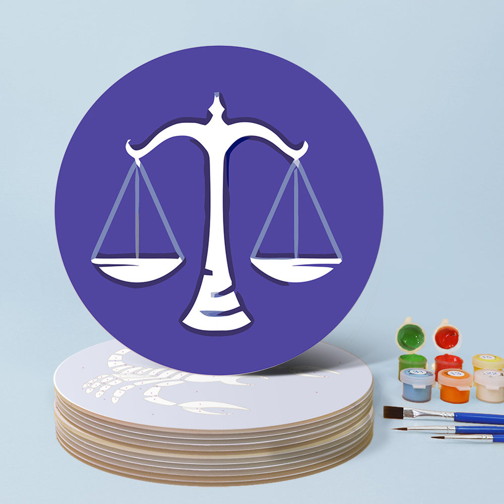 12 Pièces Sets de Table Signes du Zodiaque Peinture par Numéros