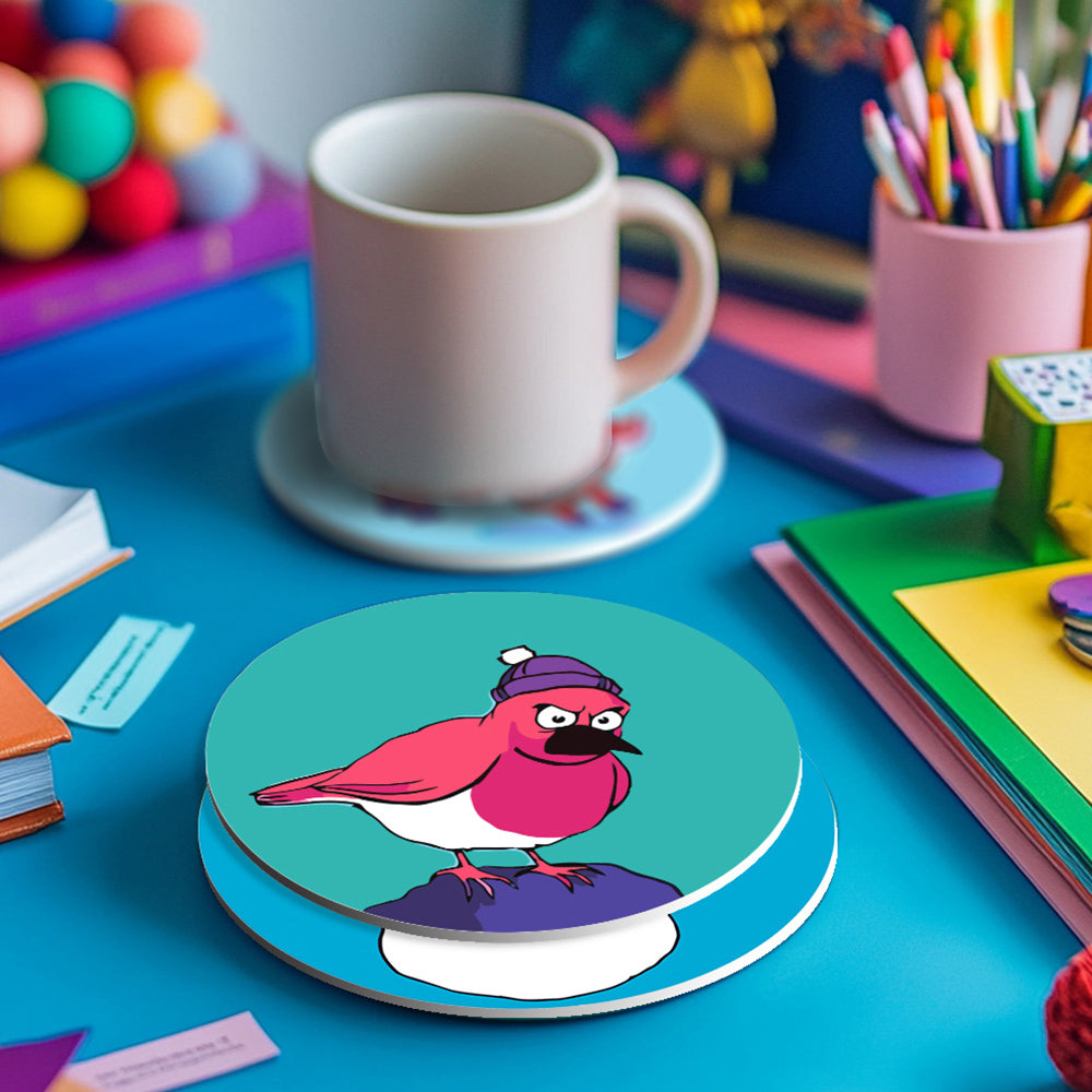 4 Pièces Dessous-de-verre Animaux de Noël Peinture par Numéros