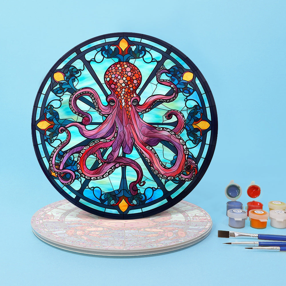 4 Pièces Sets de Table Animaux Marins Peinture par Numéros