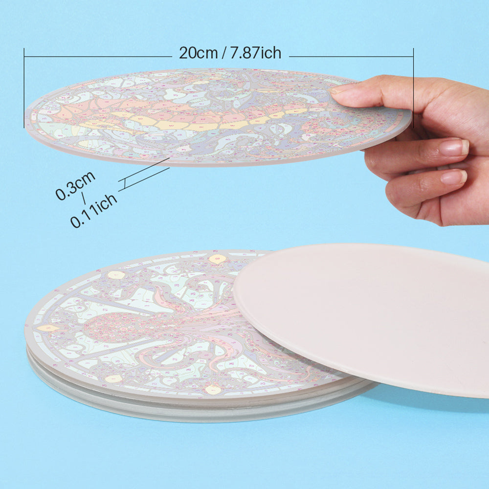 4 Pièces Sets de Table Animaux Marins Peinture par Numéros