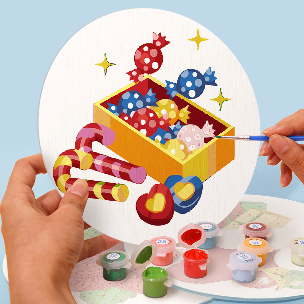 4 Pièces Sets de Table Bonbons et Cadeaux de Noël Peinture par Numéros