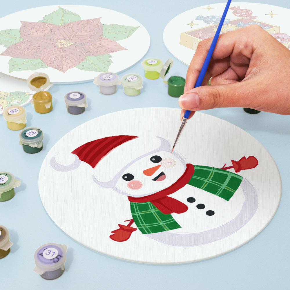 4 Pièces Sets de Table Bonbons et Cadeaux de Noël Peinture par Numéros