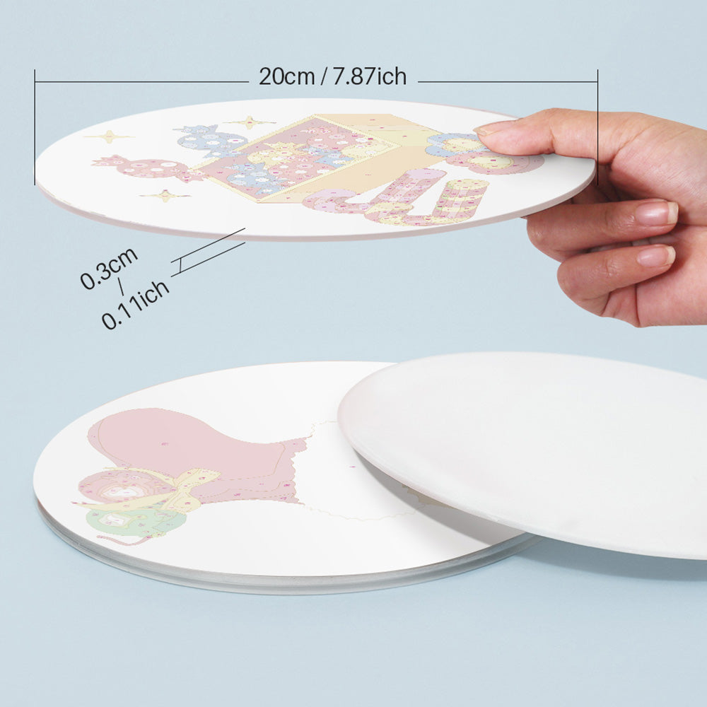 4 Pièces Sets de Table Bonbons et Cadeaux de Noël Peinture par Numéros