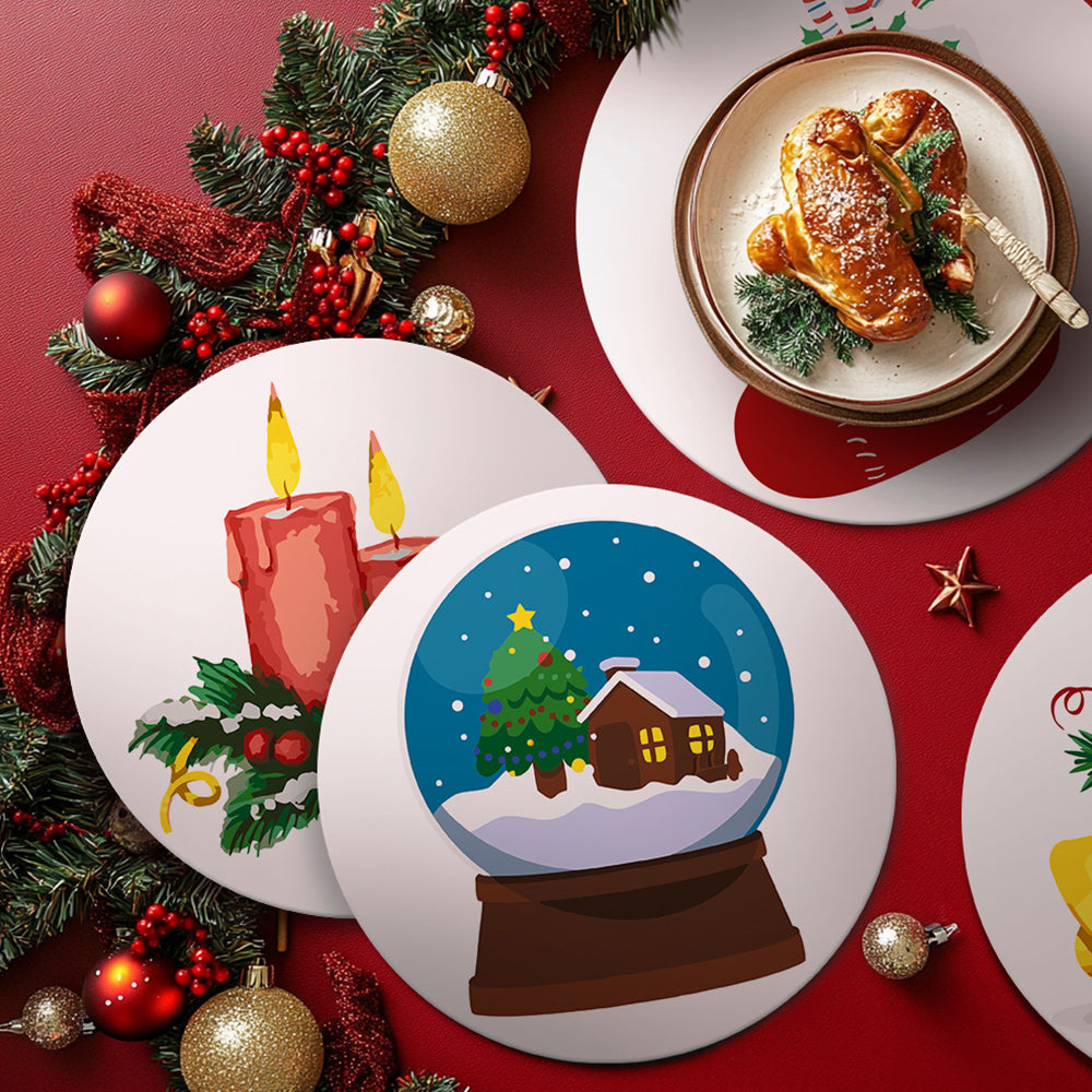 4 Pièces Sets de Table Décorations de Noël Peinture par Numéros