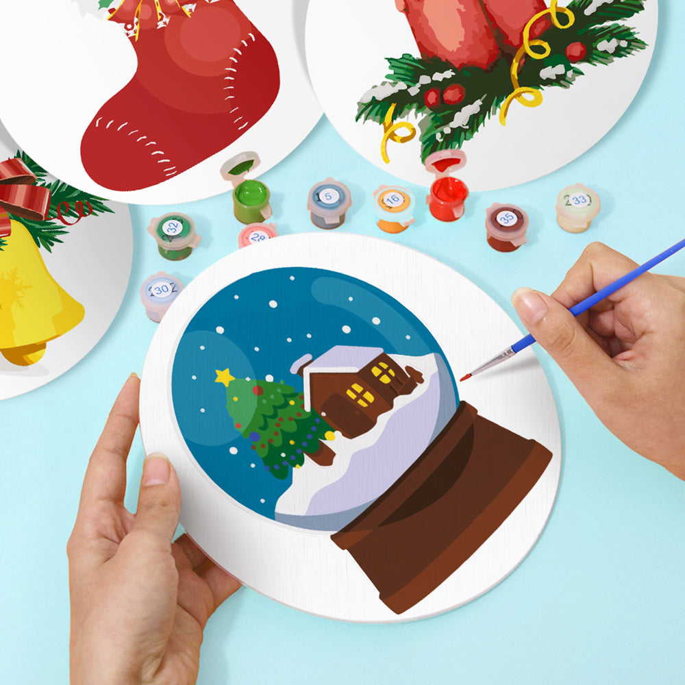 4 Pièces Sets de Table Décorations de Noël Peinture par Numéros