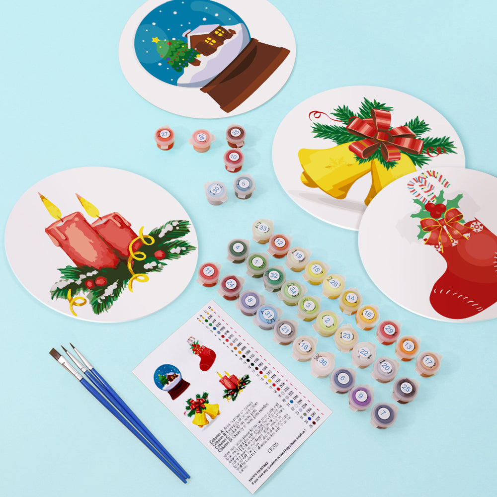 4 Pièces Sets de Table Décorations de Noël Peinture par Numéros