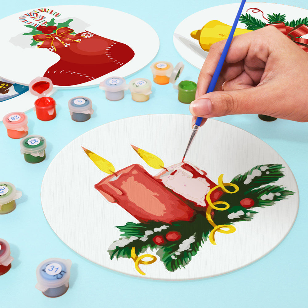 4 Pièces Sets de Table Décorations de Noël Peinture par Numéros