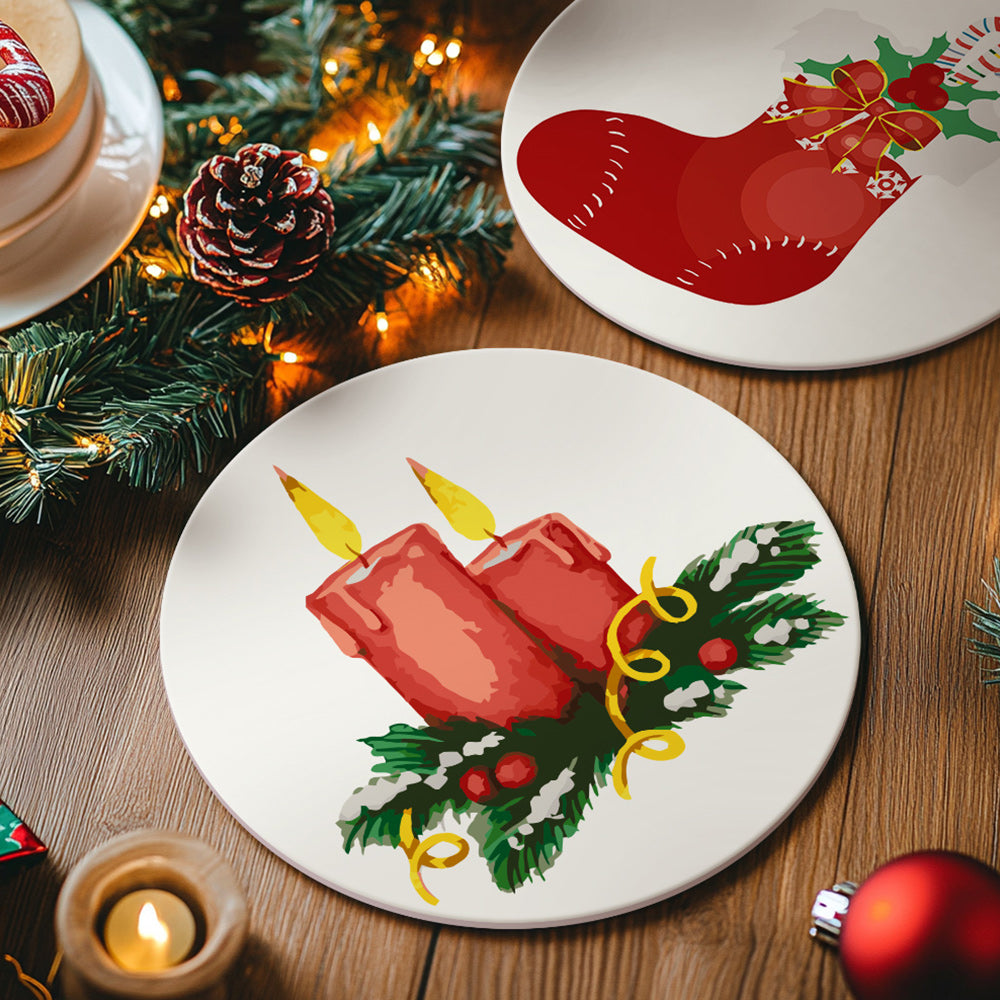 4 Pièces Sets de Table Décorations de Noël Peinture par Numéros