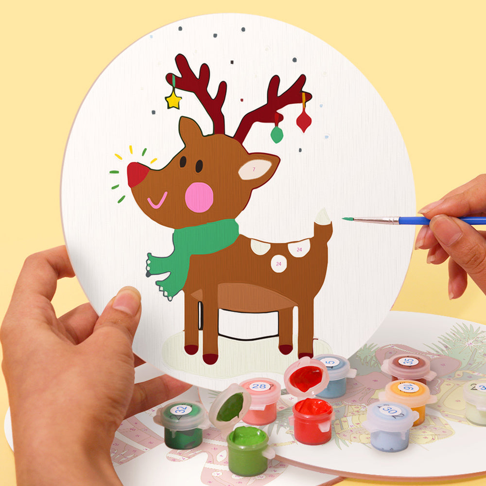4 Pièces Sets de Table Gants et Cloches de Noël Peinture par Numéros