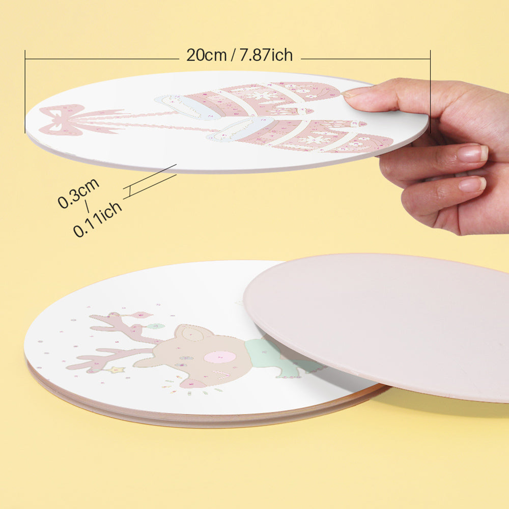 4 Pièces Sets de Table Gants et Cloches de Noël Peinture par Numéros