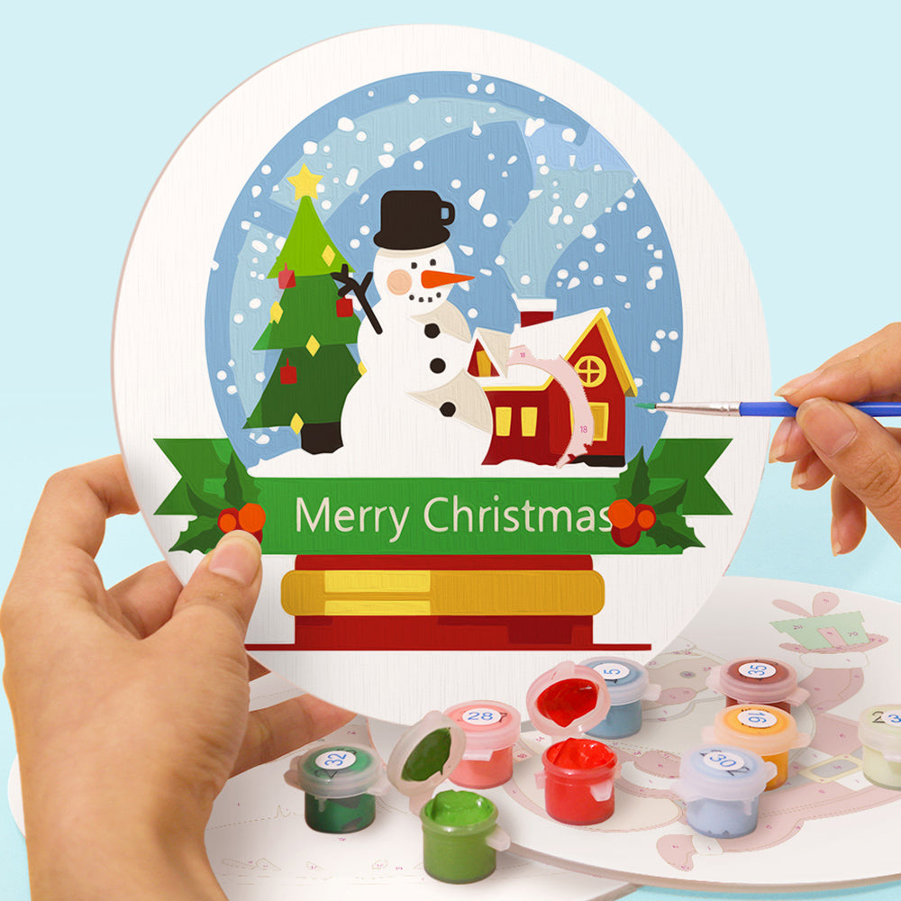 4 Pièces Sets de Table Père Noël Heureux Peinture par Numéros