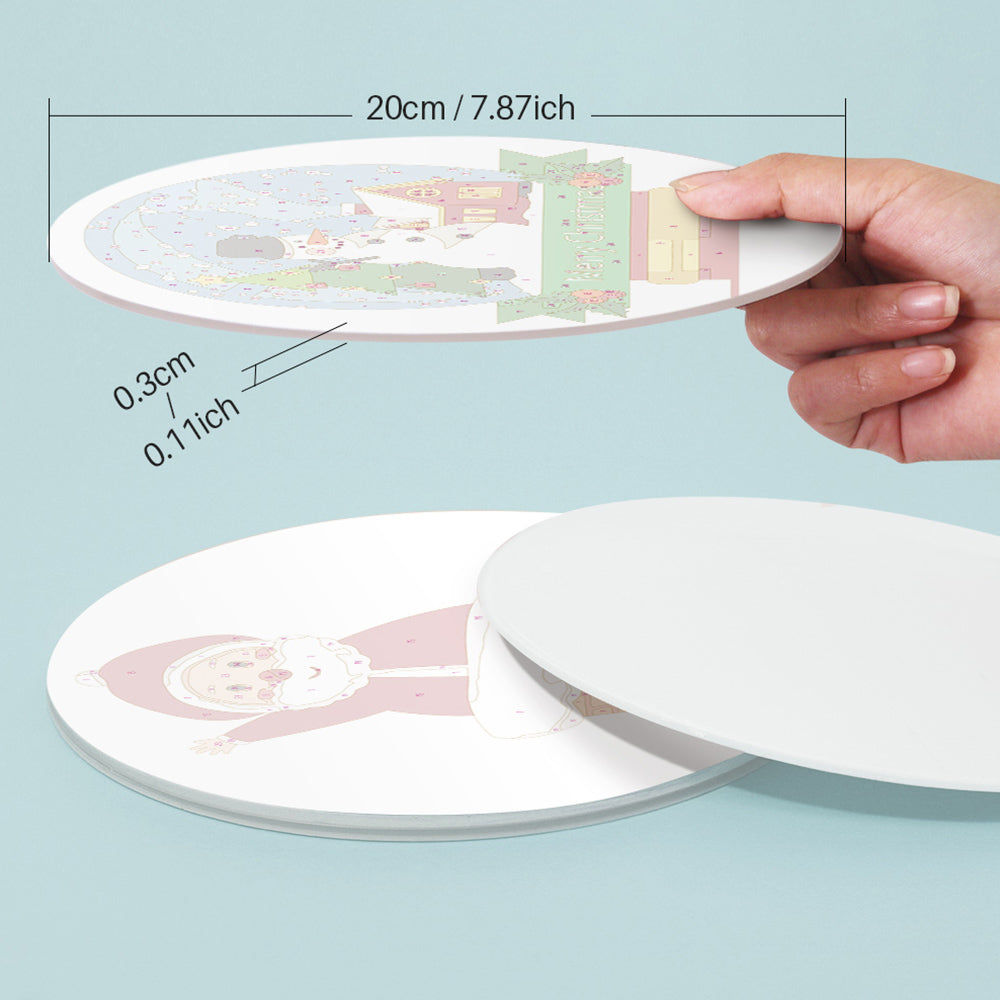 4 Pièces Sets de Table Père Noël Heureux Peinture par Numéros