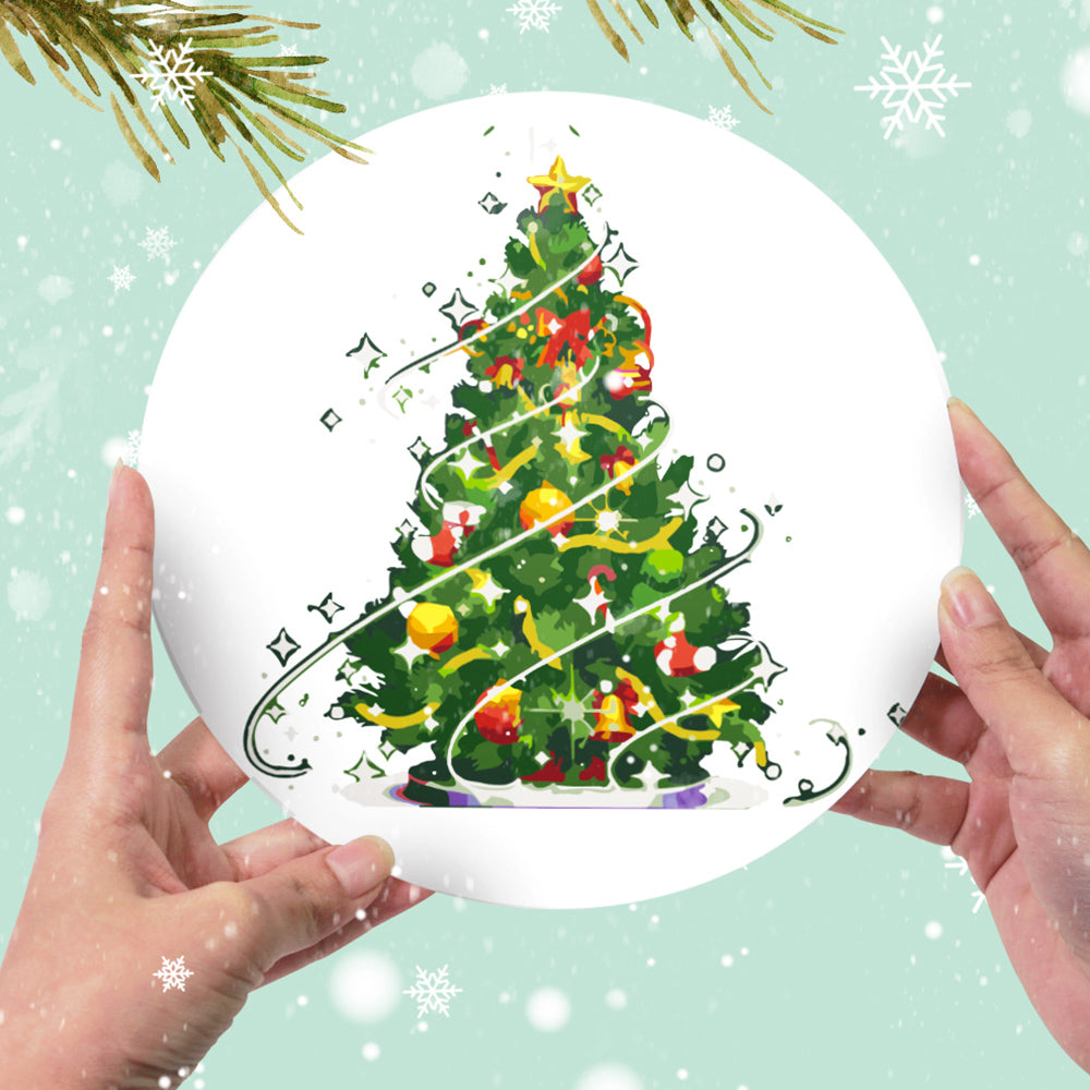 4 Pièces Sets de Table Sapin de Noël et Guirlande Peinture par Numéros