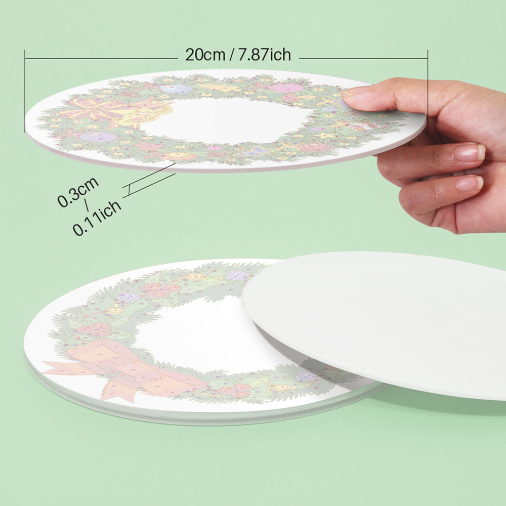 4 Pièces Sets de Table Sapin de Noël et Guirlande Peinture par Numéros
