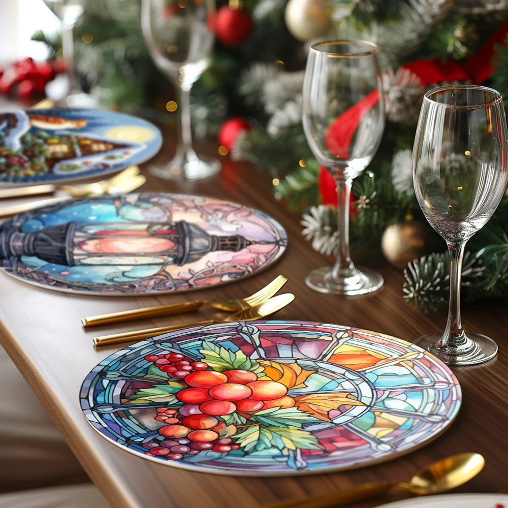 4 Pièces Sets de Table Thème de Noël Peinture par Numéros
