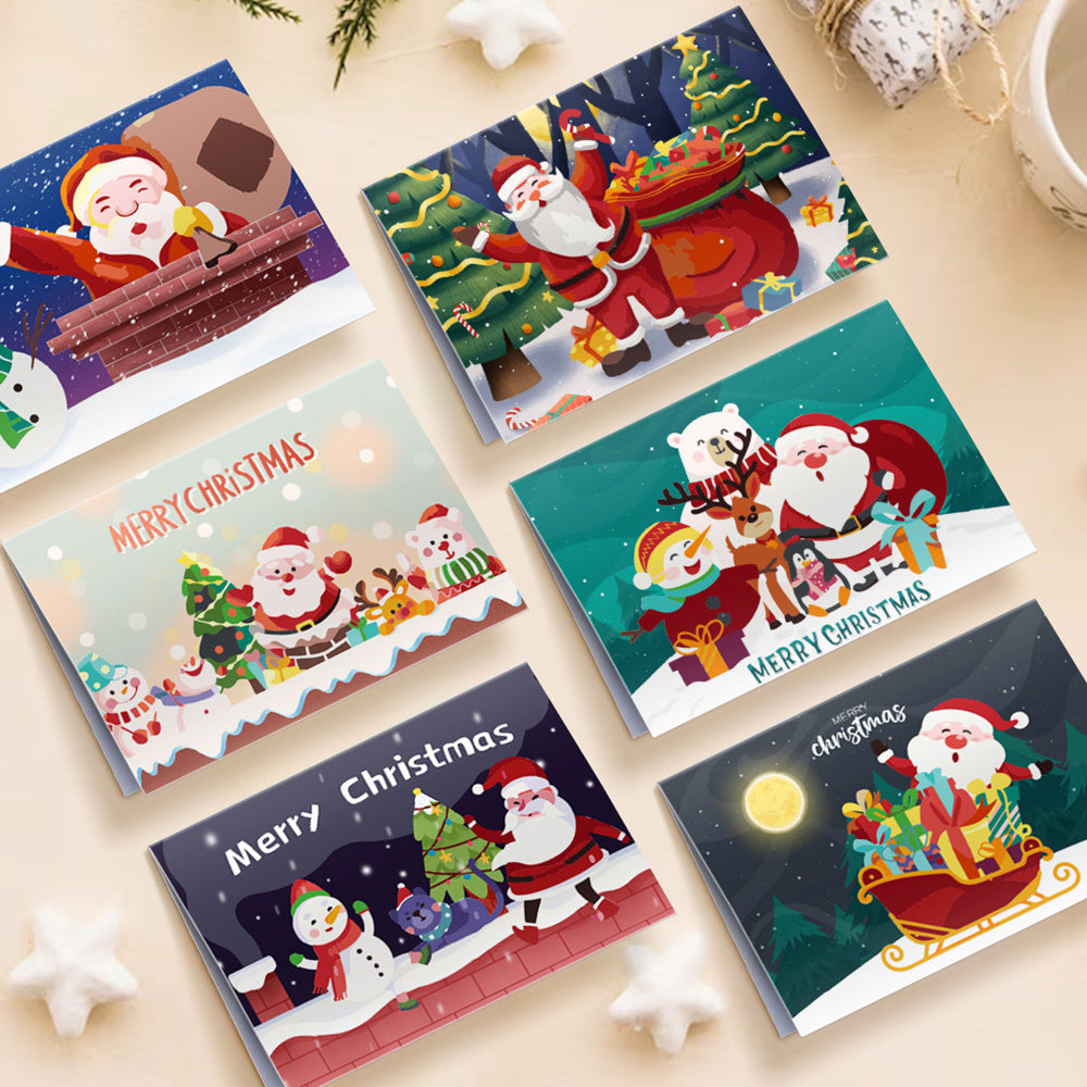 6 Cartes de Noël à Peinture par Numéros | Joyeux Noël