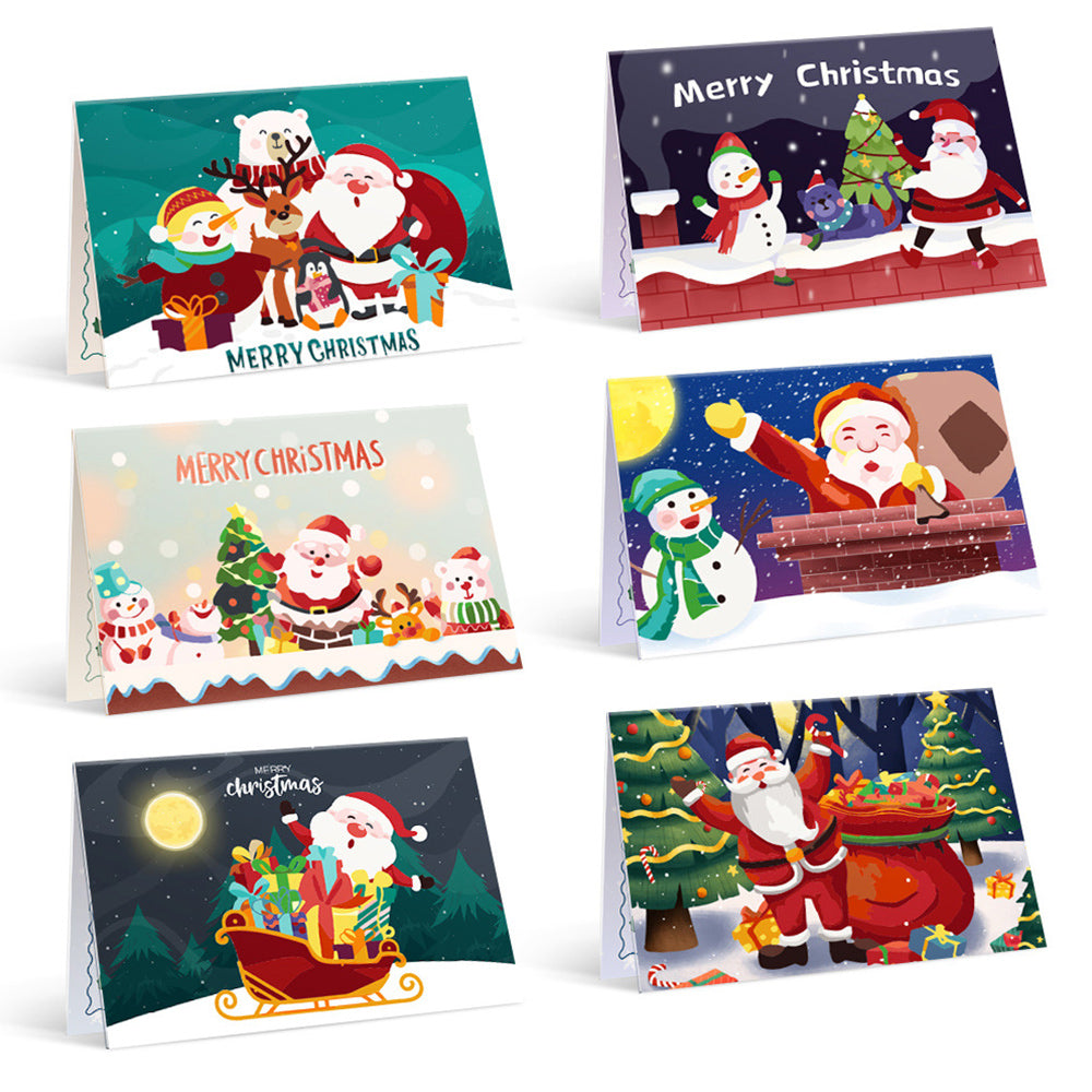 6 Cartes de Noël à Peinture par Numéros | Joyeux Noël