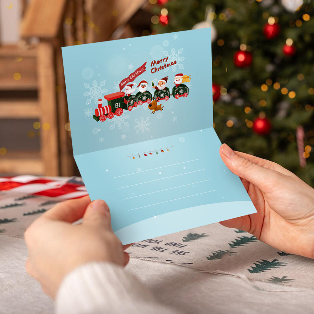 6 Cartes de Noël à Peinture par Numéros | Père Noël et Bonhomme de Neige