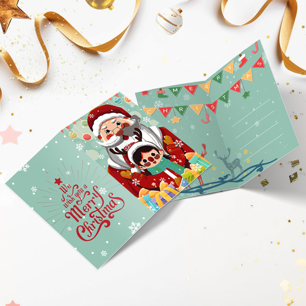 6 Cartes de Noël à Peinture par Numéros | Père Noël et Sapin de Noël