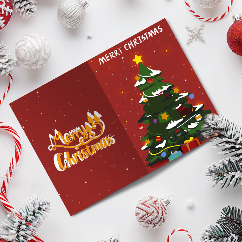 6 Cartes de Noël à Peinture par Numéros | Père Noël et Sapin de Noël