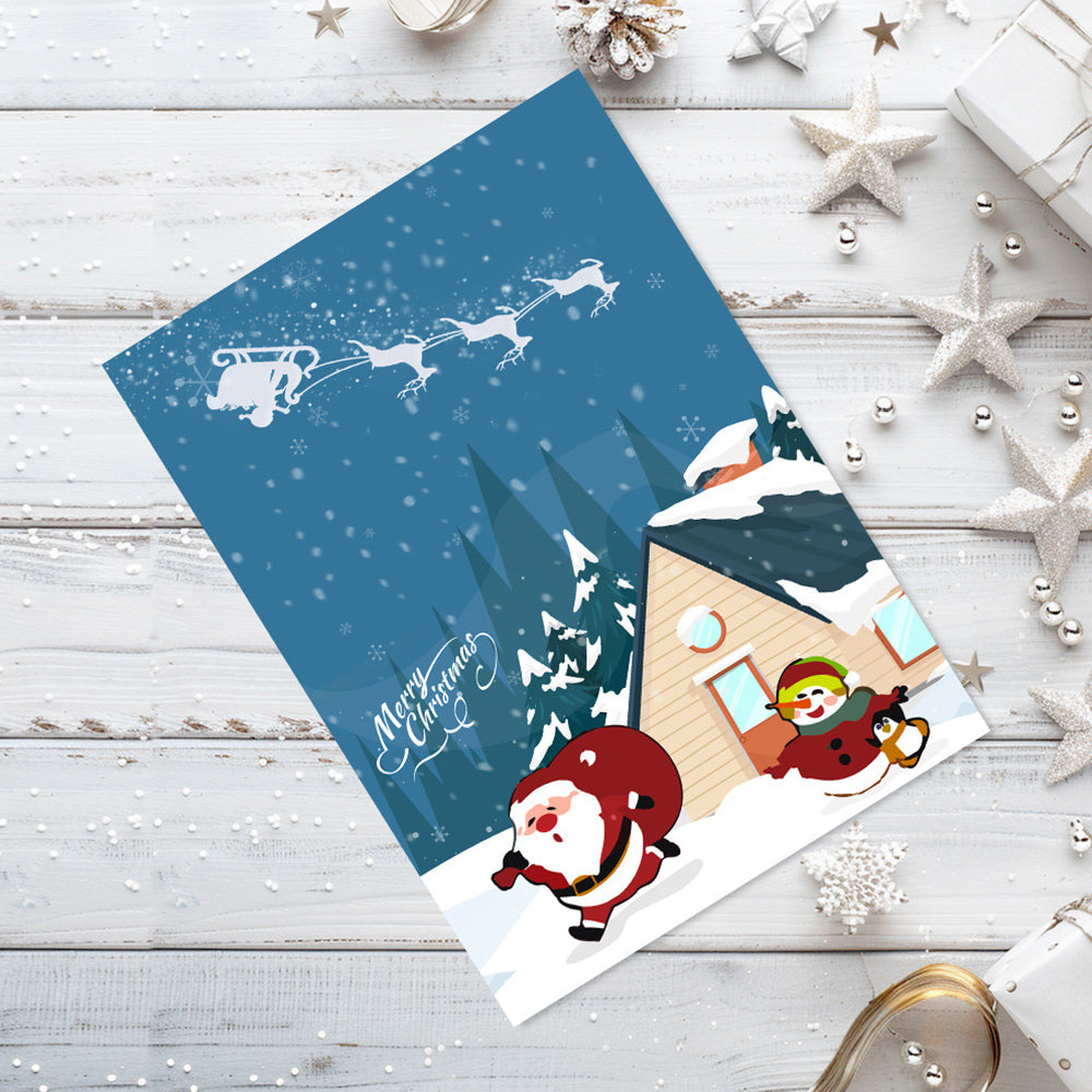 6 Cartes de Noël à Peinture par Numéros | Père Noël, Pingouin et Renne