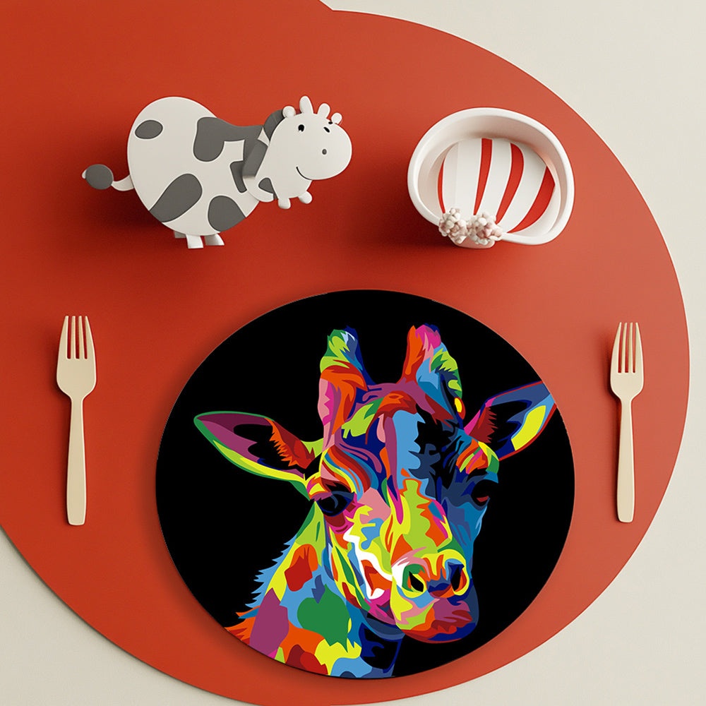 6 Pièces Sets de Table Animaux Colorés Peinture par Numéros