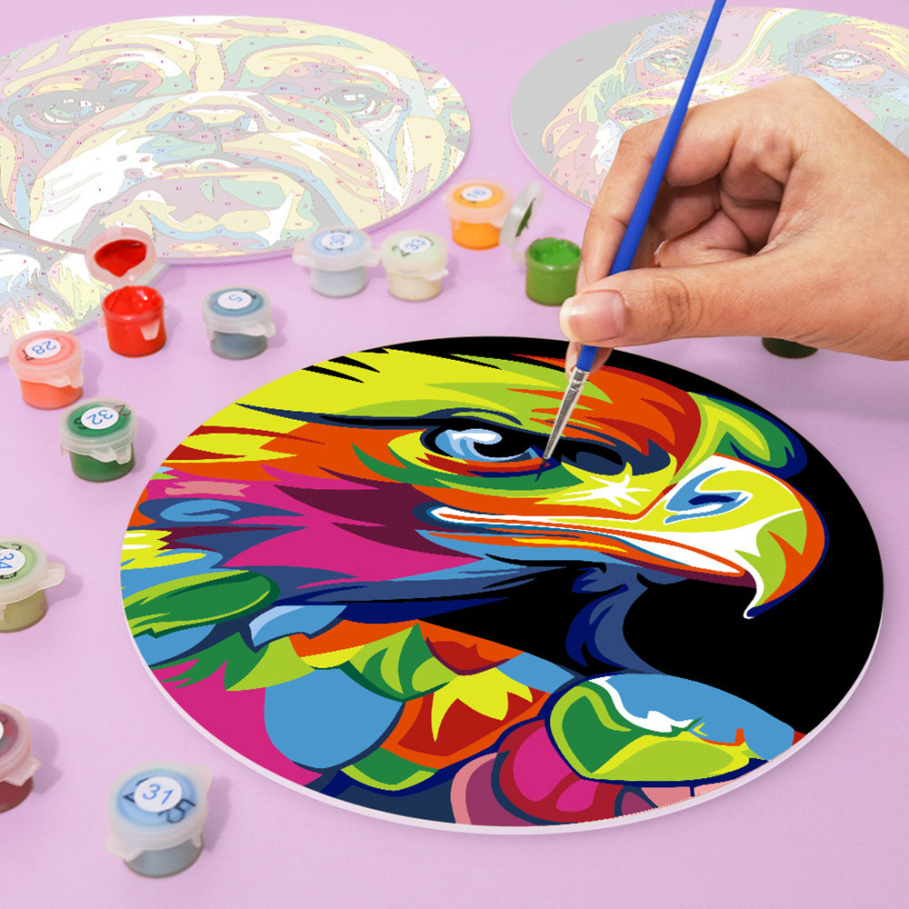 6 Pièces Sets de Table Animaux Colorés Peinture par Numéros