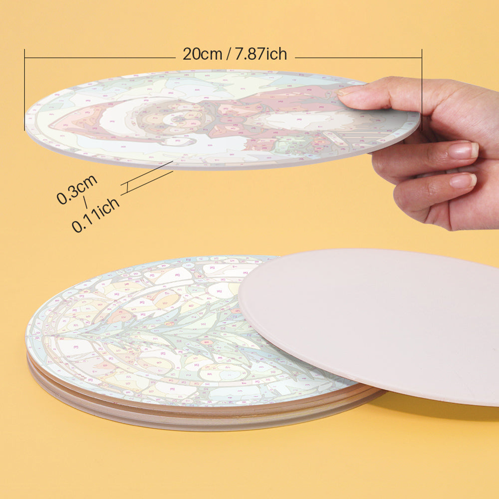6 Pièces Sets de Table Bonhomme en Pain d'Épice de Noël Peinture par Numéros