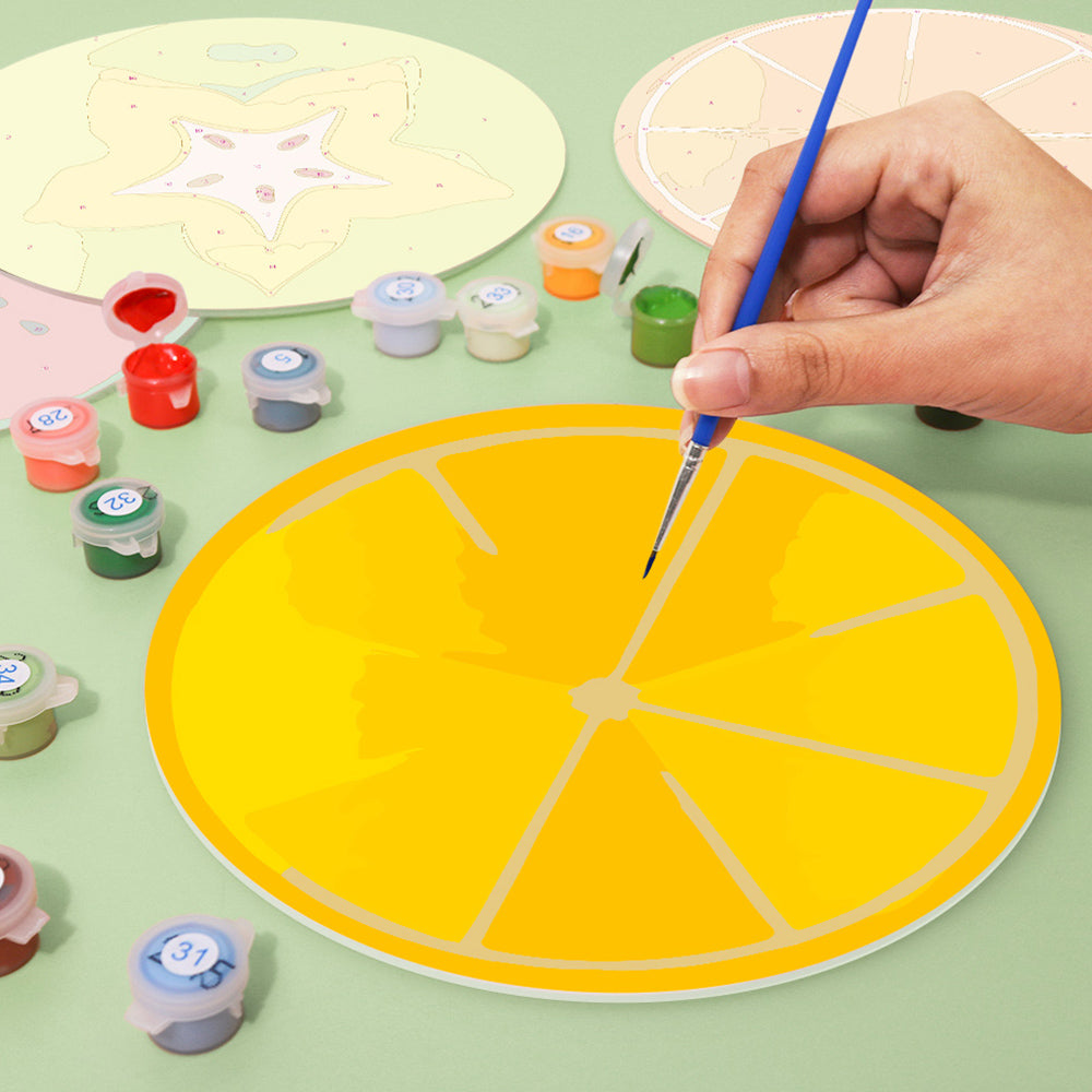 6 Pièces Sets de Table Divers Fruits Peinture par Numéros