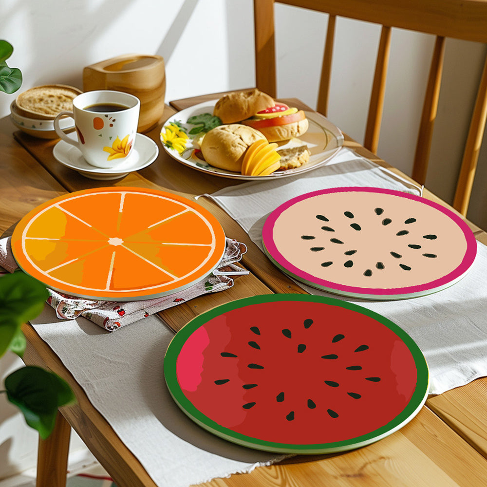 6 Pièces Sets de Table Divers Fruits Peinture par Numéros