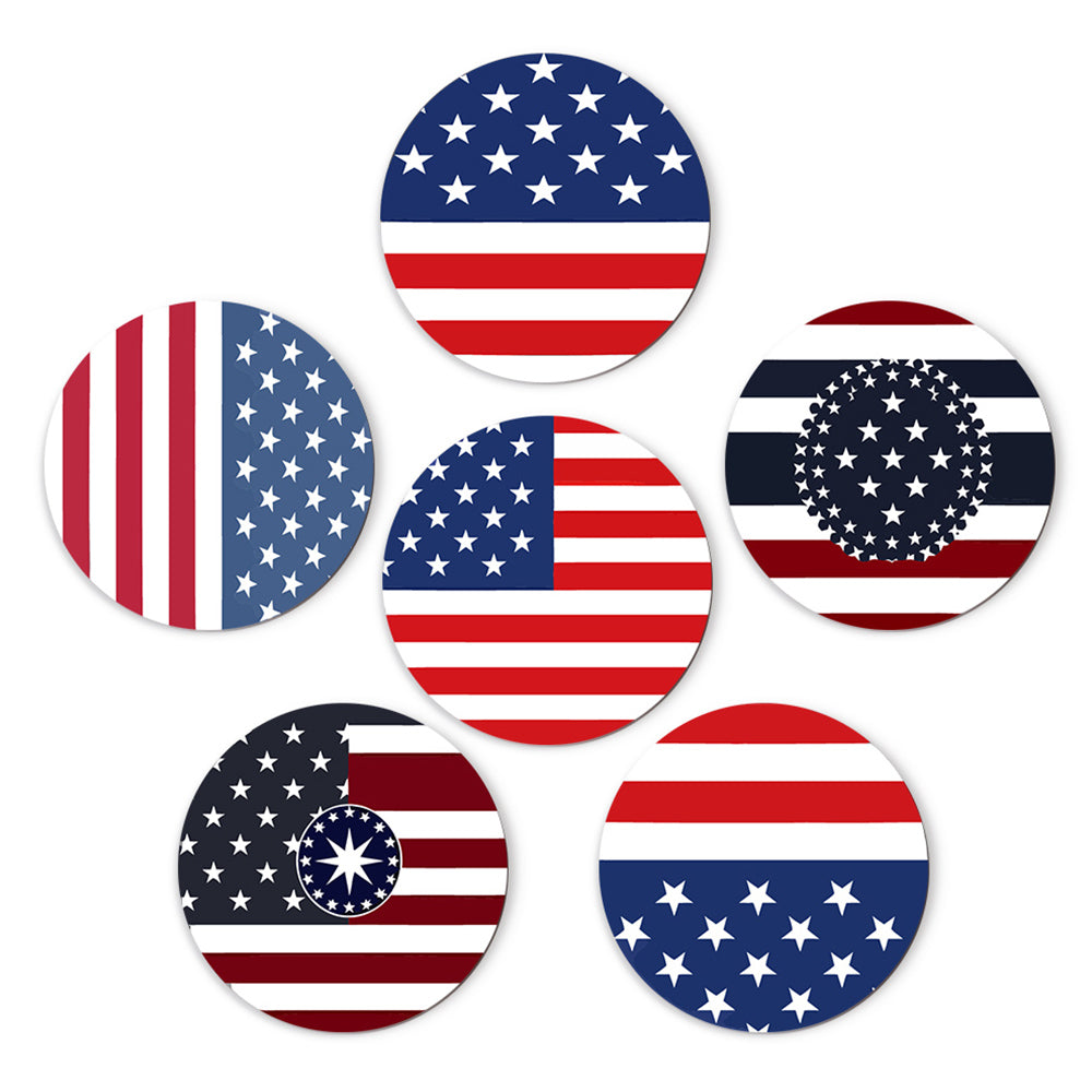 6 Pièces Sets de Table Drapeau Étoiles et Rayures Peinture par Numéros