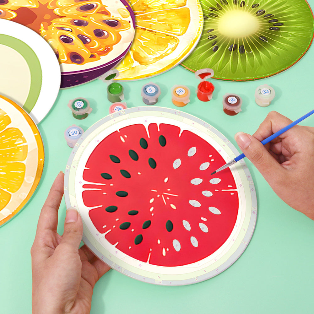 6 Pièces Sets de Table Fruits Frais Peinture par Numéros