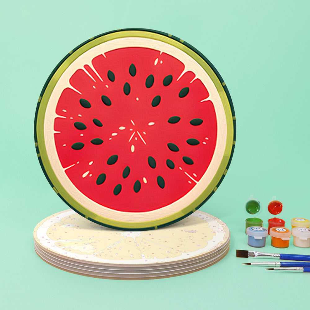 6 Pièces Sets de Table Fruits Frais Peinture par Numéros