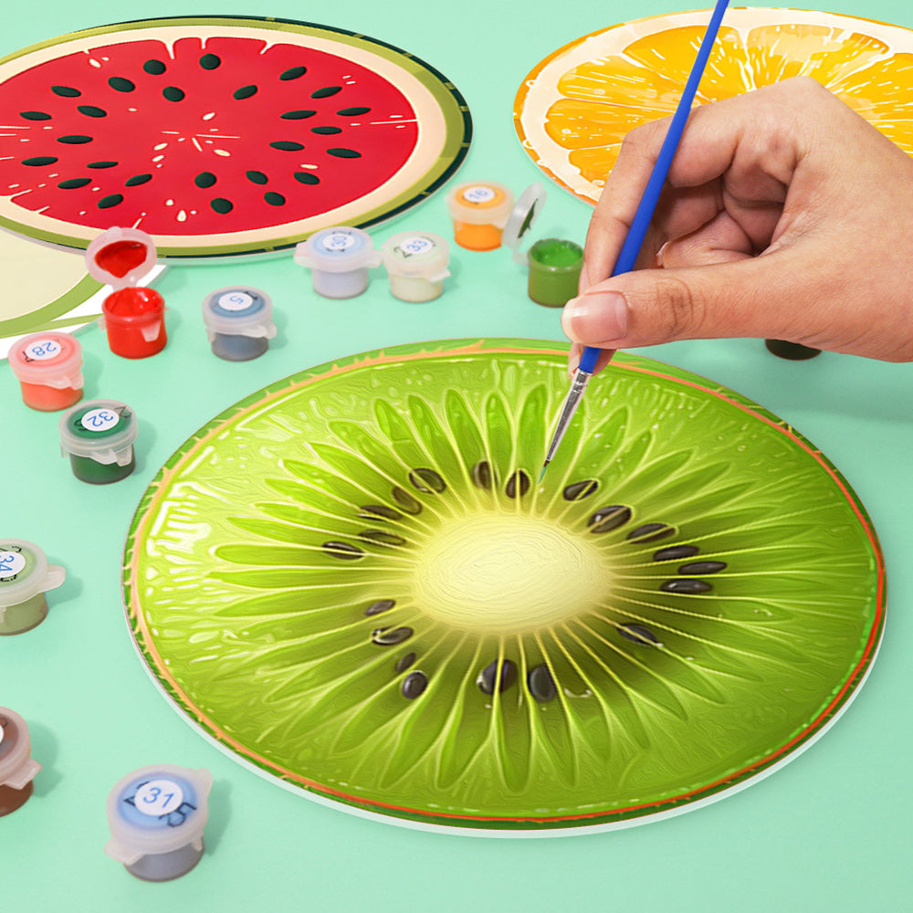 6 Pièces Sets de Table Fruits Frais Peinture par Numéros