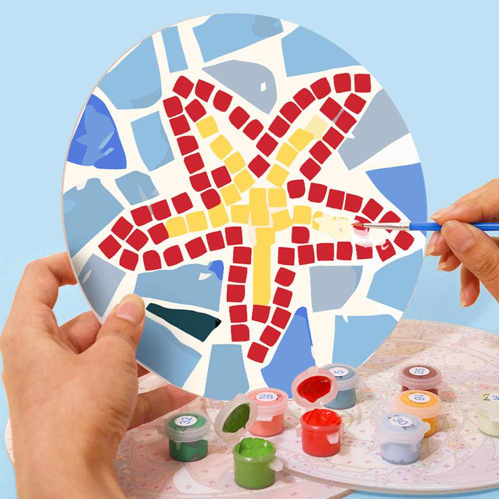 6 Pièces Sets de Table Insecte en Bloc de Couleur Peinture par Numéros