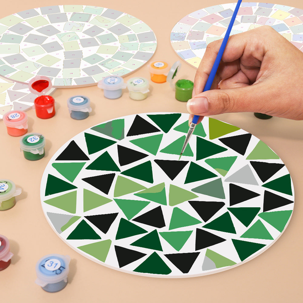 6 Pièces Sets de Table Mandala en Bloc de Couleur Peinture par Numéros