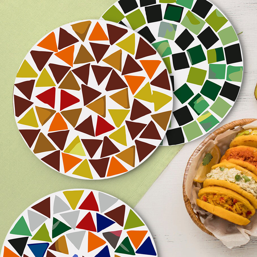 6 Pièces Sets de Table Mandala en Bloc de Couleur Peinture par Numéros