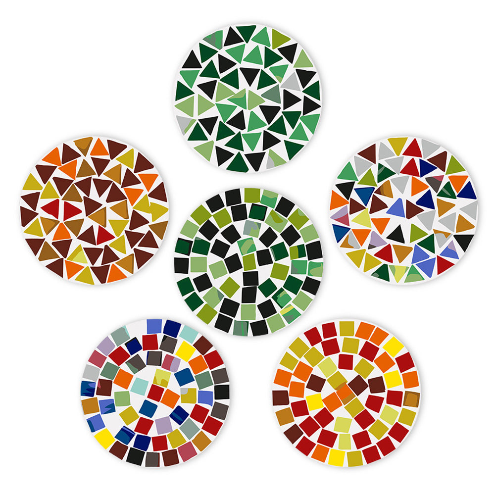 6 Pièces Sets de Table Mandala en Bloc de Couleur Peinture par Numéros