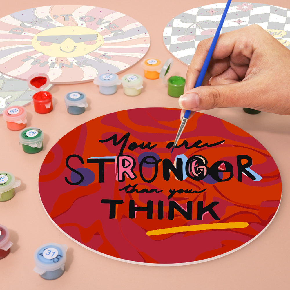6 Pièces Sets de Table Mots Inspirants Peinture par Numéros