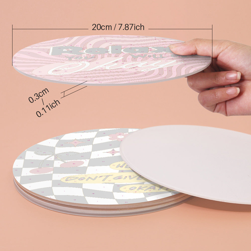 6 Pièces Sets de Table Mots Inspirants Peinture par Numéros