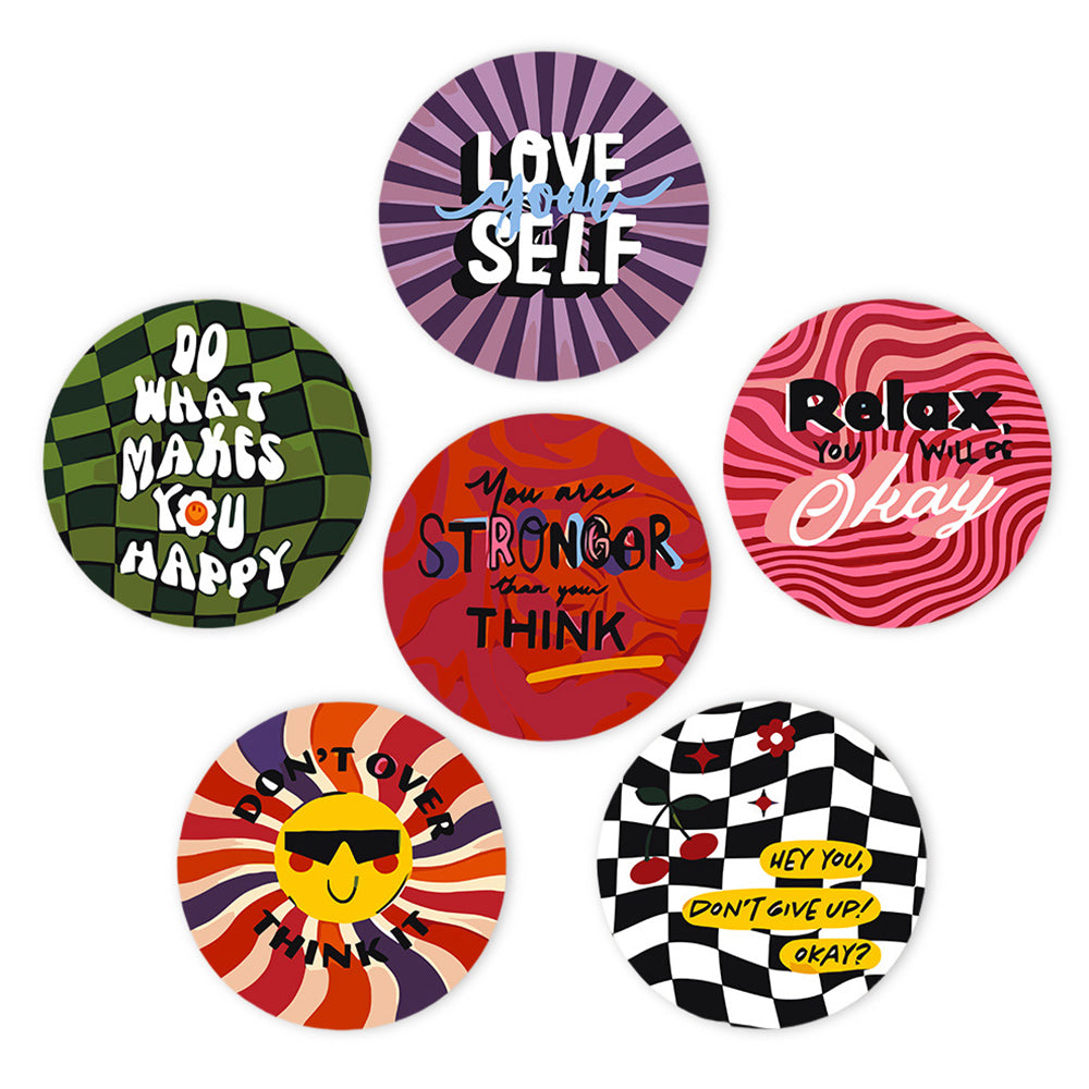 6 Pièces Sets de Table Mots Inspirants Peinture par Numéros