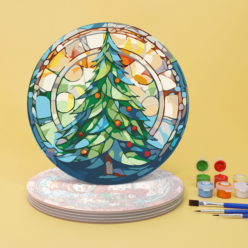 6 Pièces Sets de Table Père Noël et Sapin de Noël Peinture par Numéros