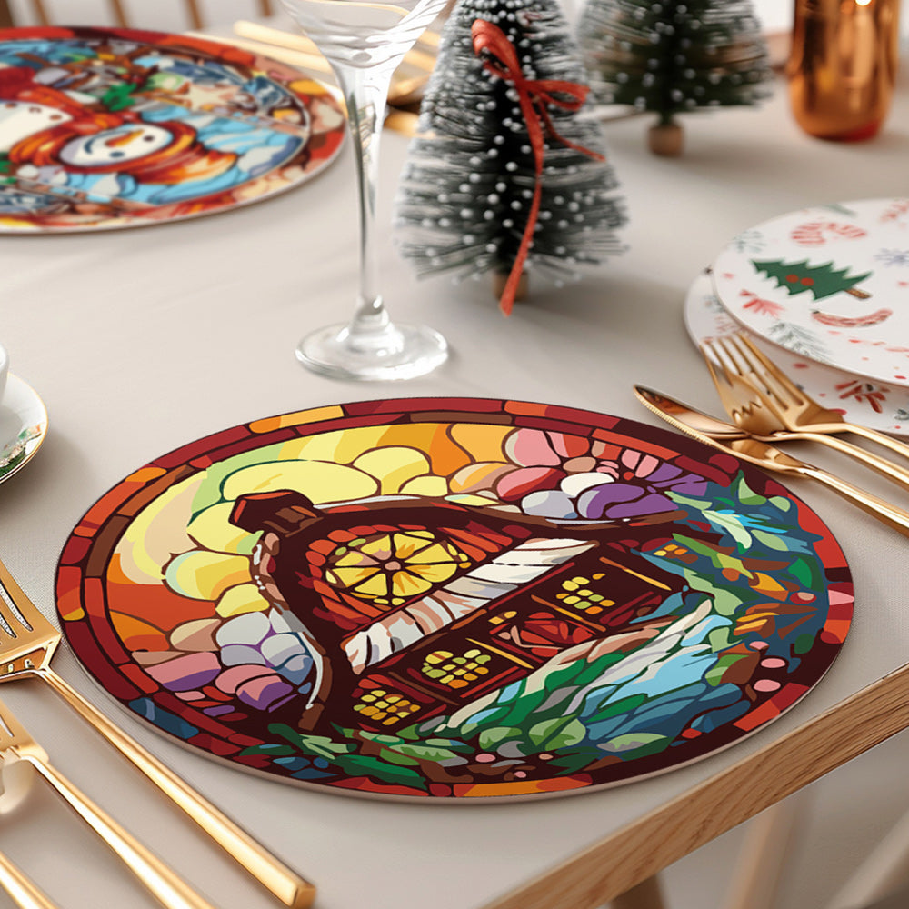 6 Pièces Sets de Table Père Noël et Sapin de Noël Peinture par Numéros