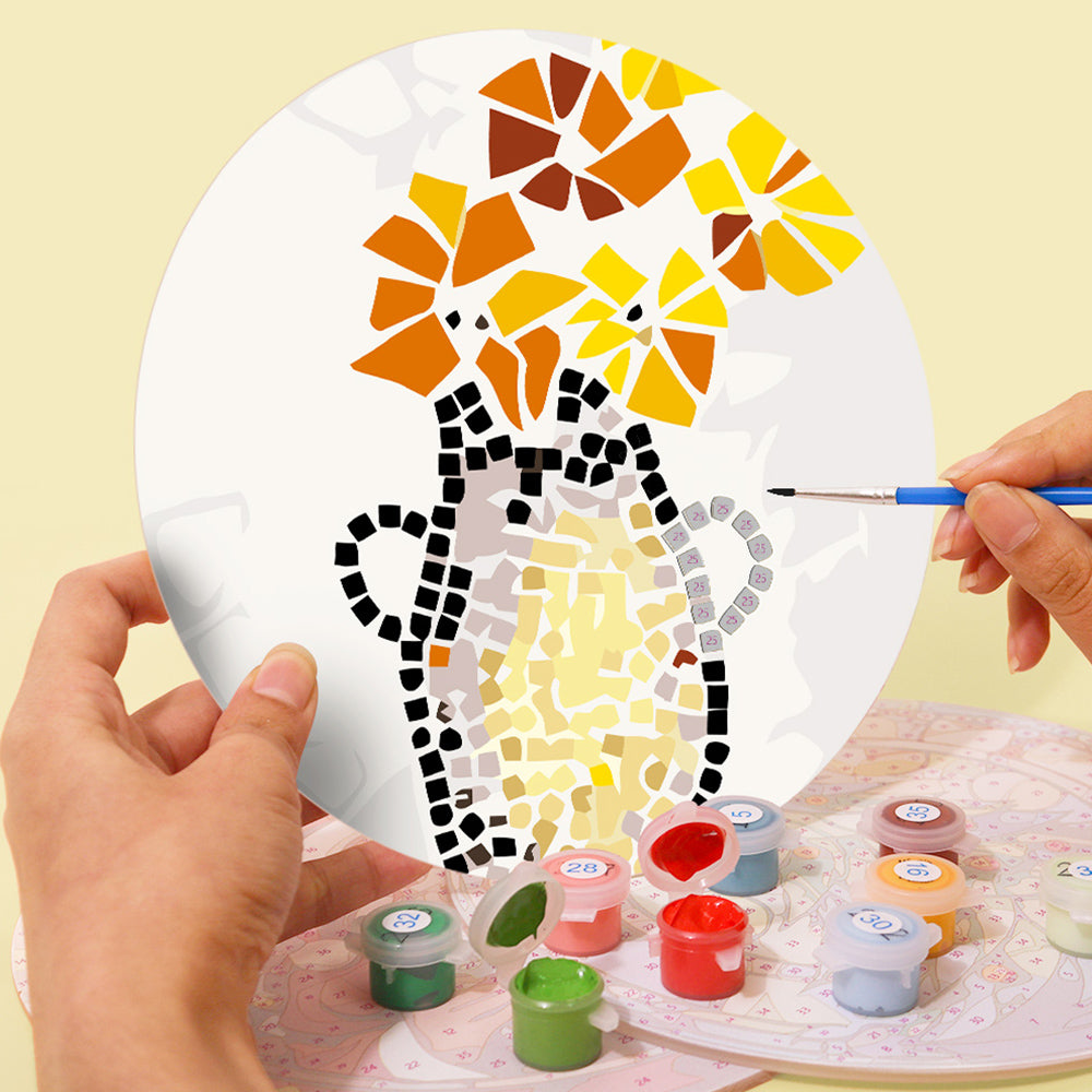 6 Pièces Sets de Table Plantes d'Automne en Bloc de Couleur Peinture par Numéros